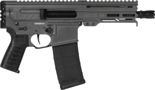 CMMG Dissent Mk4 300 Blackout Semi-Auto Pistol - Tungsten - 6.5" - 2x 30rd